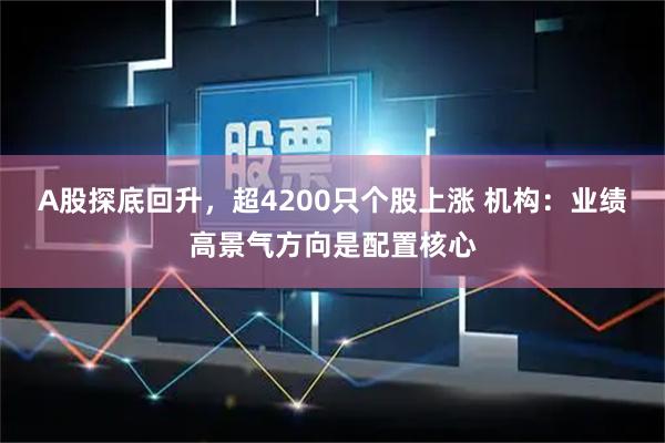 A股探底回升，超4200只个股上涨 机构：业绩高景气方向是配置核心